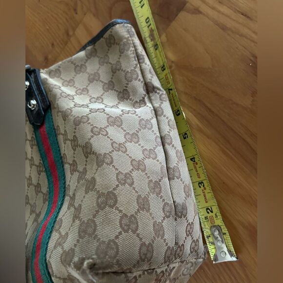 Vintage Gucci canvas leather Sherry tote with charms - Picture 13 of 14